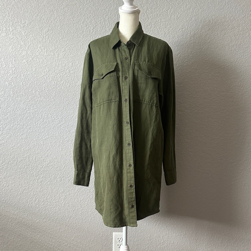 Outerknown | Olive Green Blanket Shirt Dress (EUC)